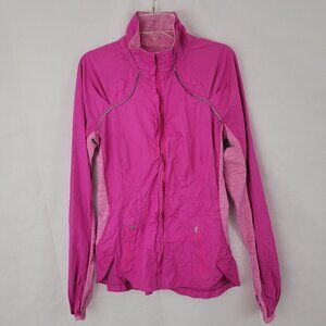 LULULEMON Run Essential Jacket II Womens 4 Paris PINK Light Weight Full Zip